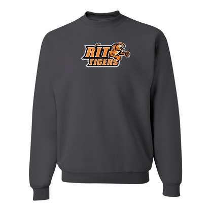 Men's RIT Tigers Logo  JERZEES NuBlend Crewneck Sweatshirt