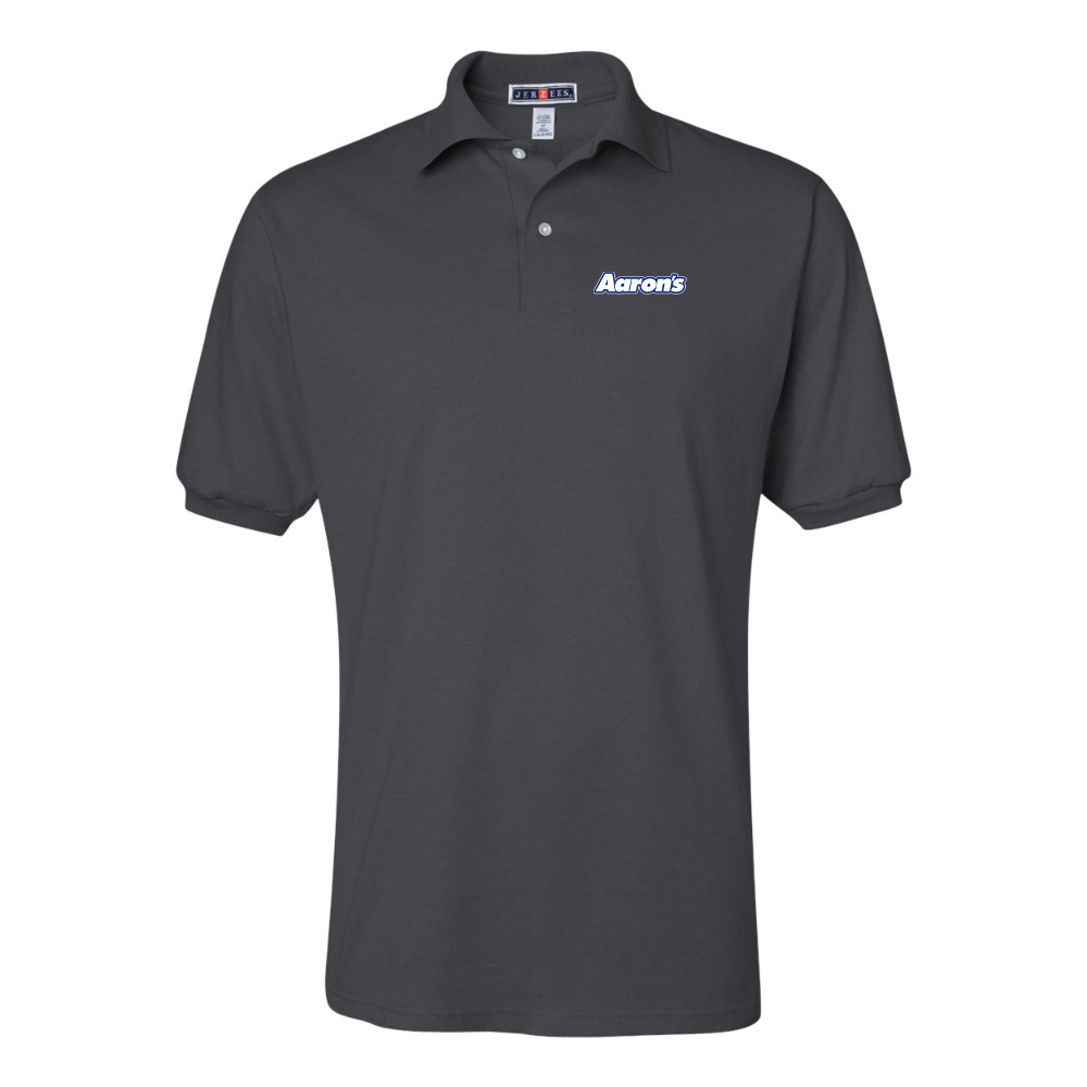 Men's Aaron_s Logo JERZEES  SpotShield polo