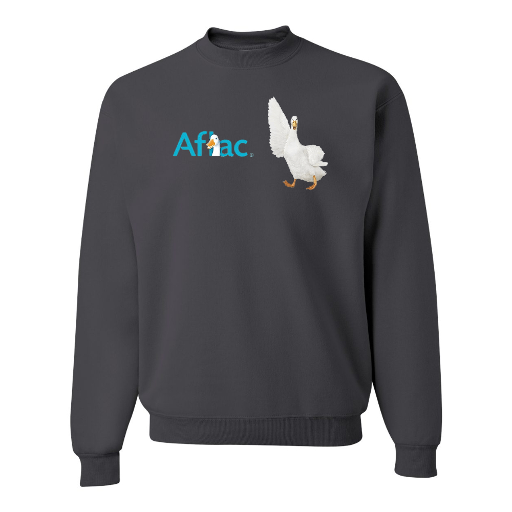 Men's Aflac Logo and Duck JERZEES NuBlend Crewneck Sweatshirt