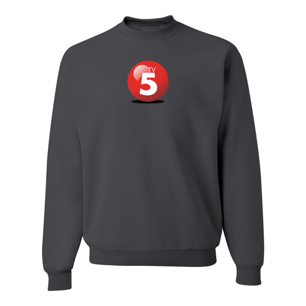 Men's ABC TV5 Logo  JERZEES NuBlend Crewneck Sweatshirt