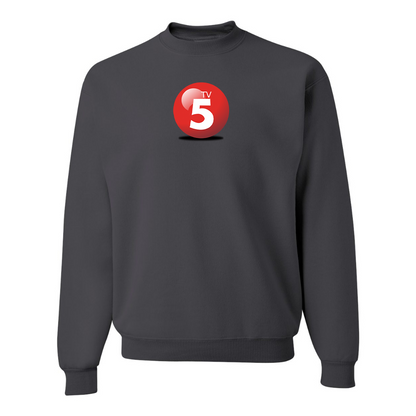 Men's ABC TV5 Logo  JERZEES NuBlend Crewneck Sweatshirt