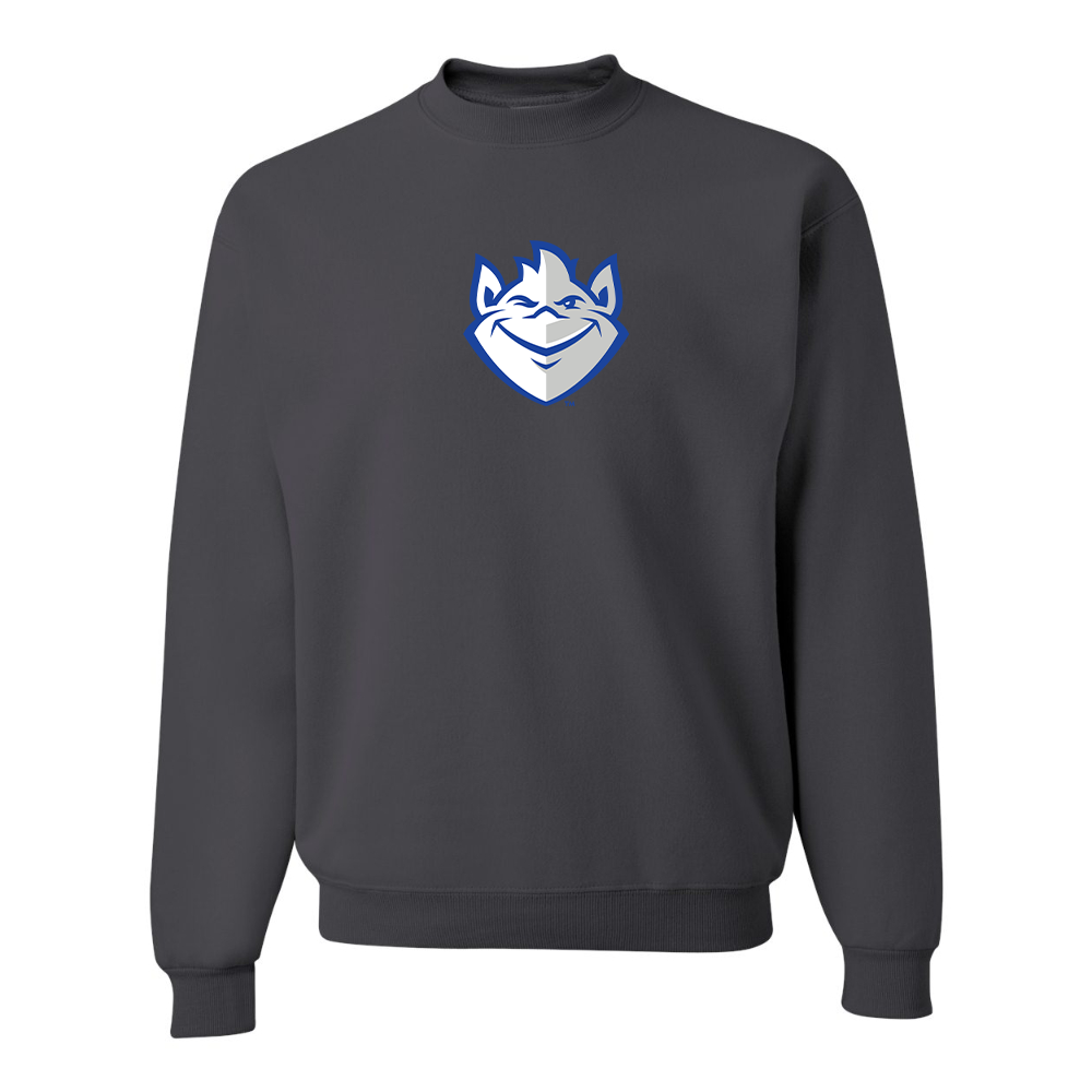 Men's Saint Louis Billikens Logo JERZEES NuBlend Crewneck Sweatshirt