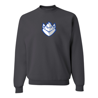 Men's Saint Louis Billikens Logo JERZEES NuBlend Crewneck Sweatshirt