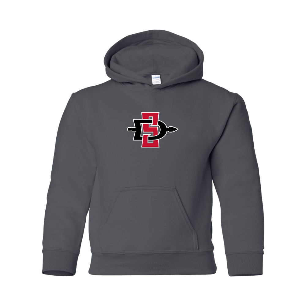 Youth San Diego State Aztecs Logo Gildan Heavy Blend  Hooded Sweatshirt