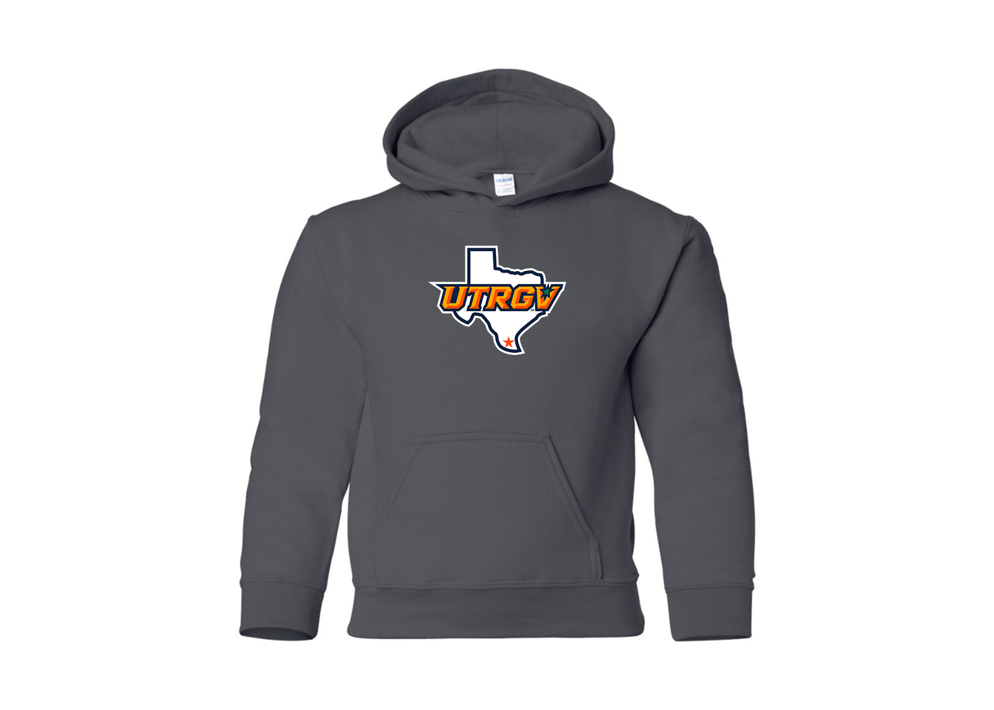 Youth UTRGV Vaqueros Gildan Heavy Blend  Hooded Sweatshirt