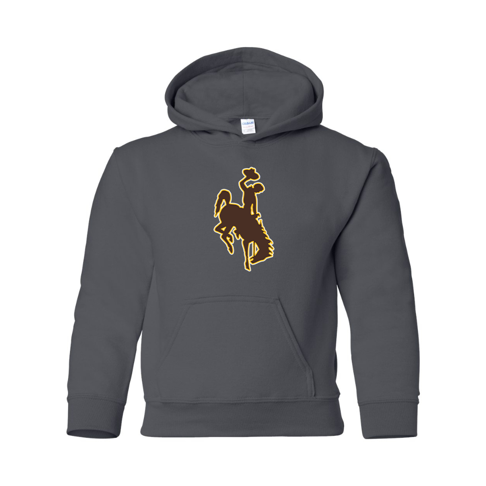 Youth Wyoming Cowboys Gildan Heavy Blend  Hooded Sweatshirt