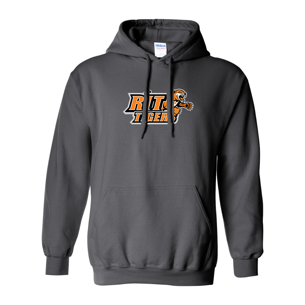 Men's RIT Tigers Logo Gildan  Heavy Blend Hooded Sweatshirt