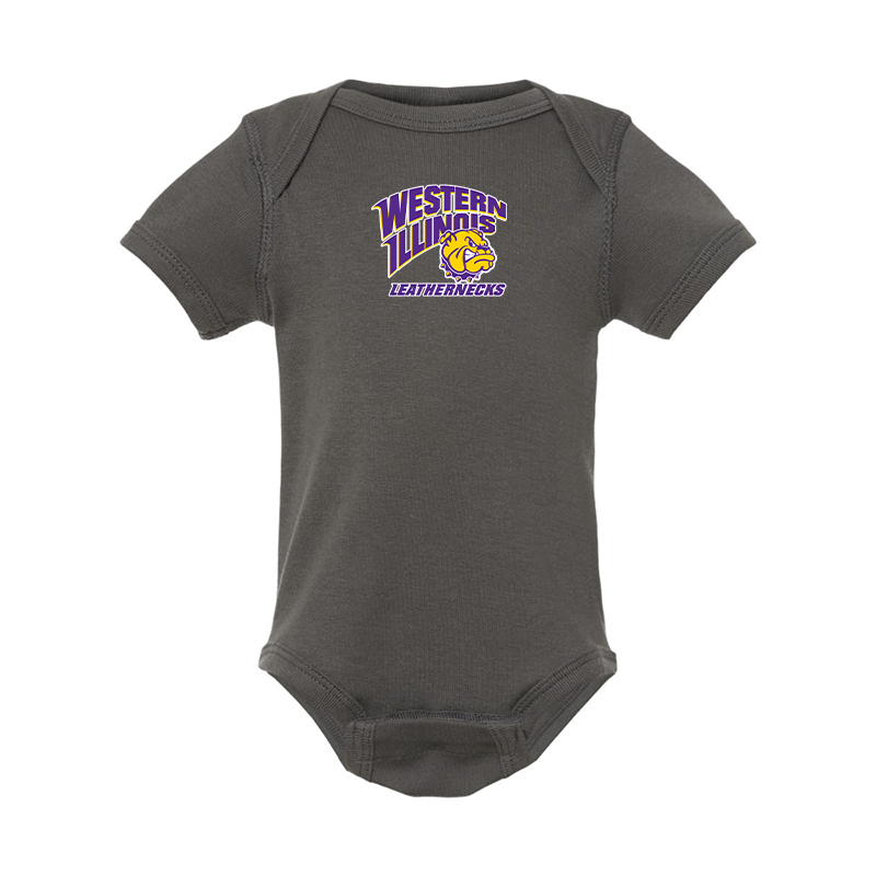 Western Illinois Leathernecks Rabbit Skins Infant Baby Rib Bodysuit