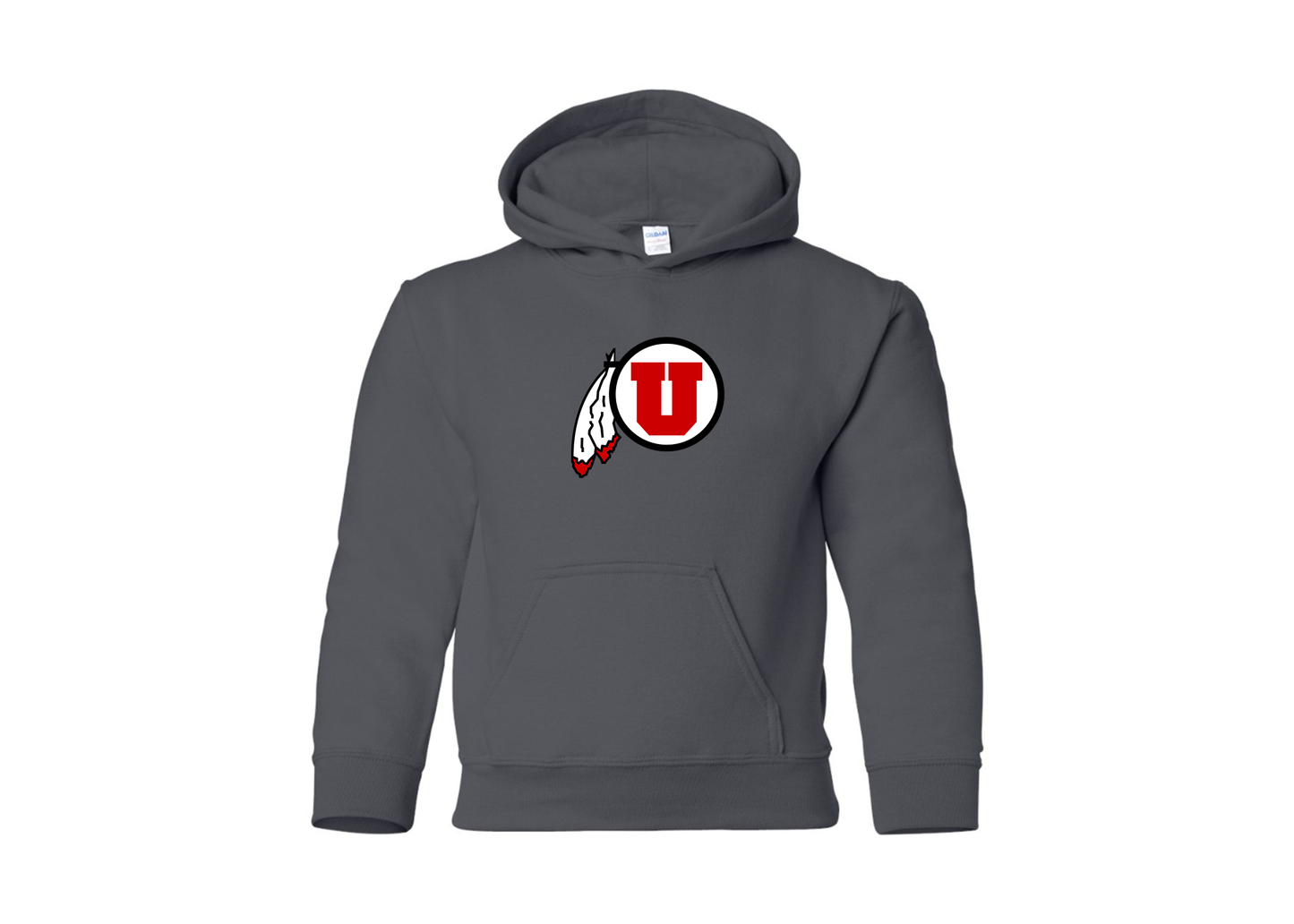 Youth Utah Utes Gildan Heavy Blend  Hooded Sweatshirt