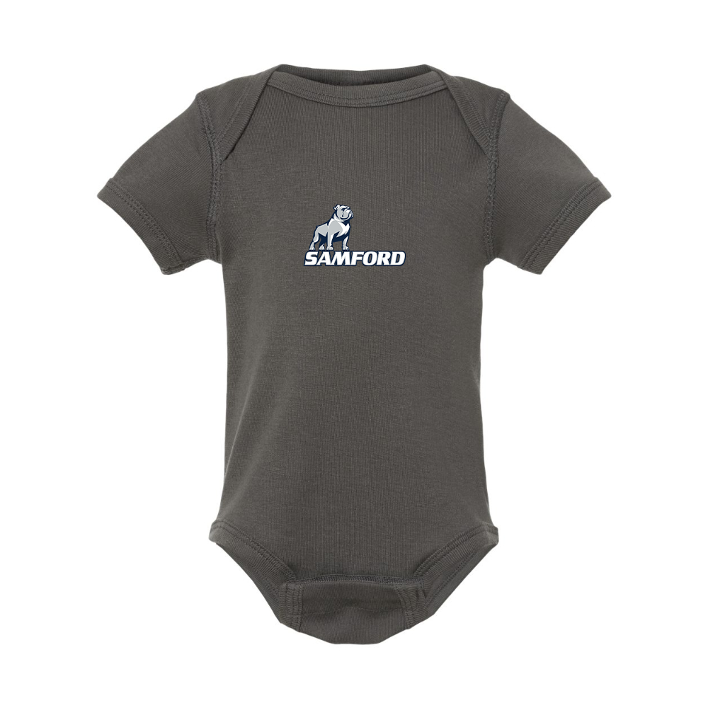 Samford Bulldogs Logo Rabbit Skins Infant Baby Rib Bodysuit