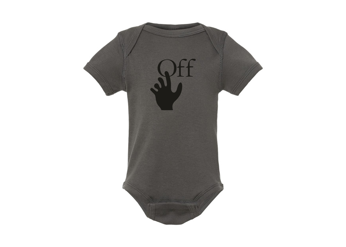 Off-White Hand  Rabbit Skins Infant Baby Rib Bodysuit