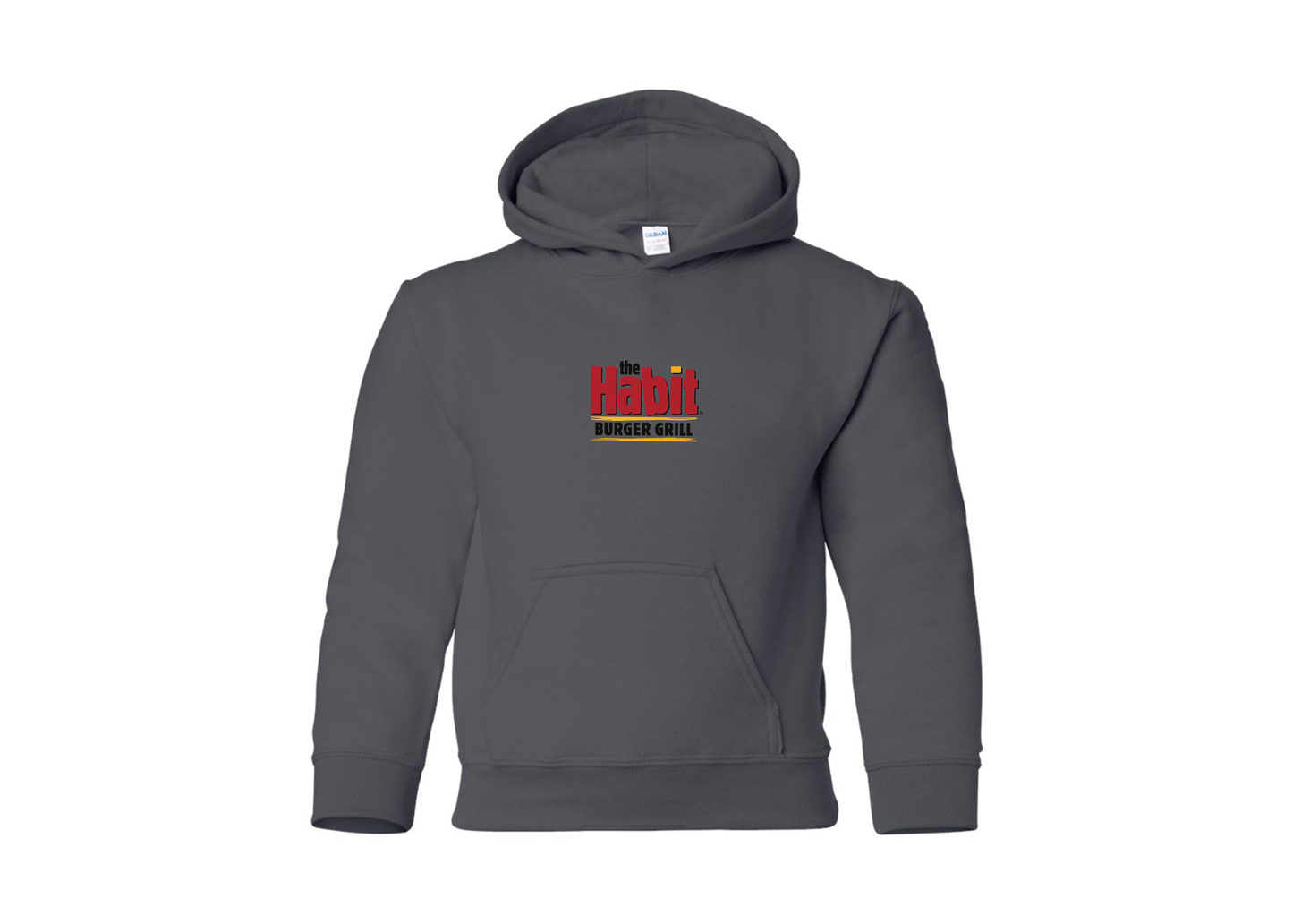 Youth The Habit Burger Grill Gildan Heavy Blend  Hooded Sweatshirt