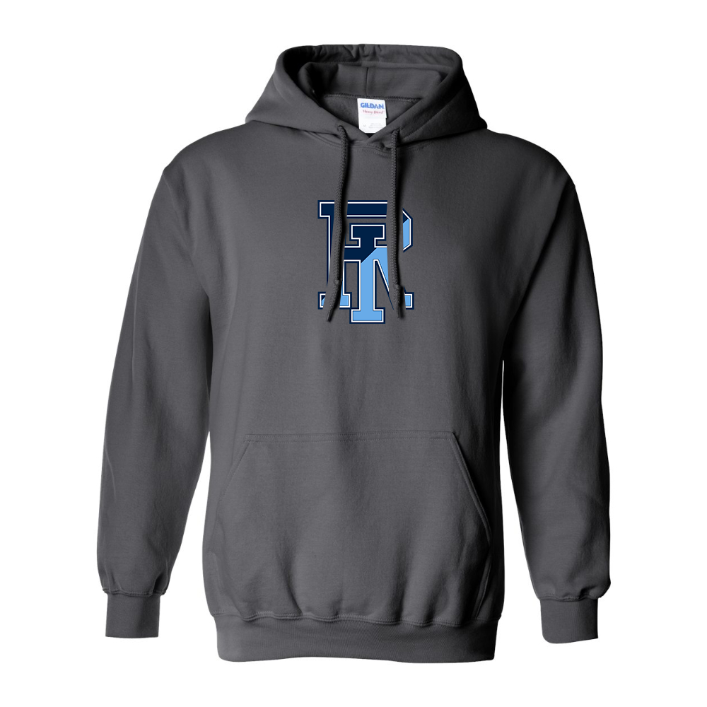 Men's Rhode Island Rams Logo Gildan  Heavy Blend Hooded Sweatshirt