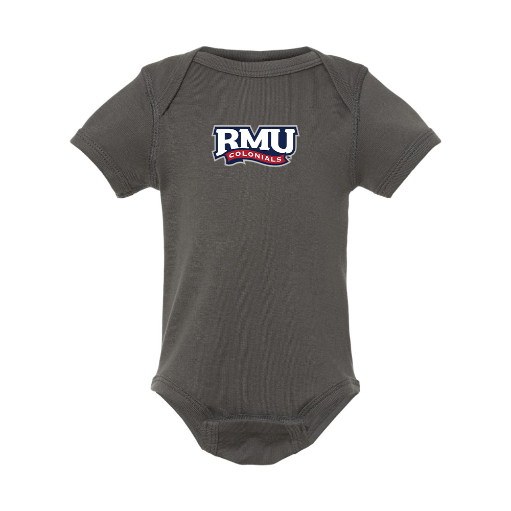 Robert Morris Colonials Logo  Rabbit Skins Infant Baby Rib Bodysuit