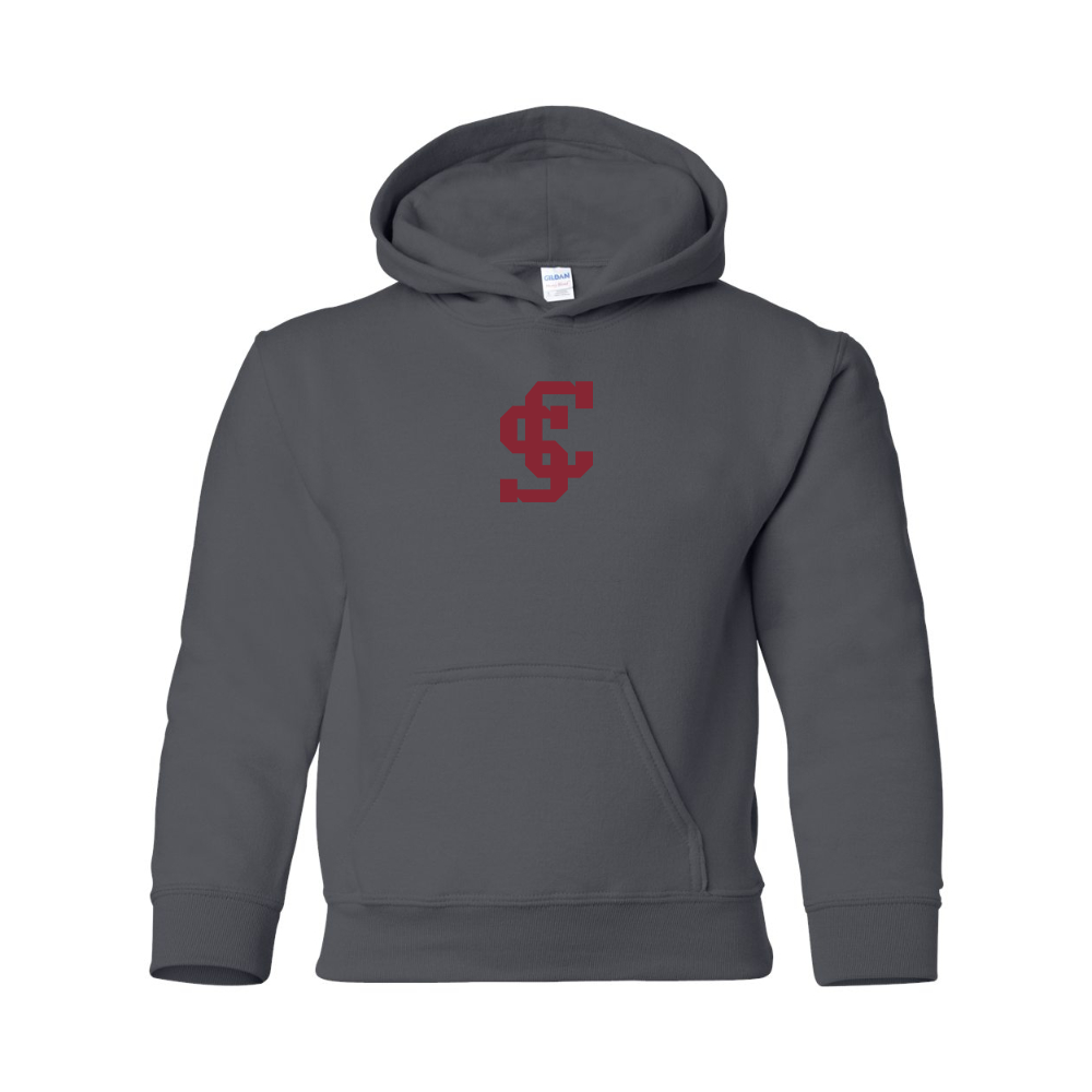 Youth Santa Clara Broncos Logo  Gildan Heavy Blend  Hooded Sweatshirt