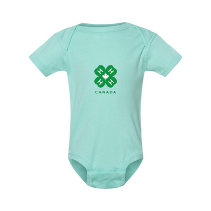 4H Canada Logo  Rabbit Skins Infant Baby Rib Bodysuit