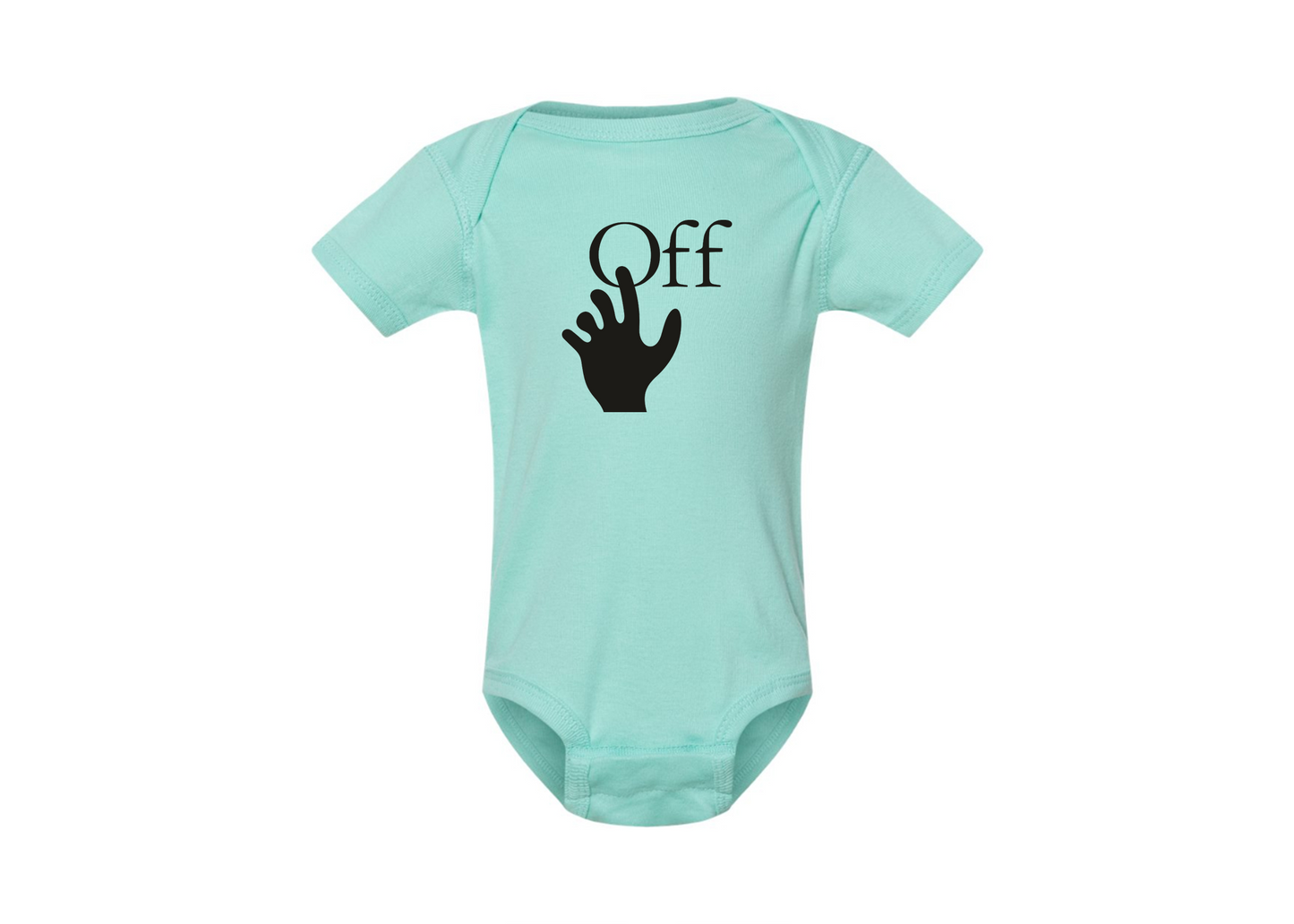 Off-White Hand  Rabbit Skins Infant Baby Rib Bodysuit