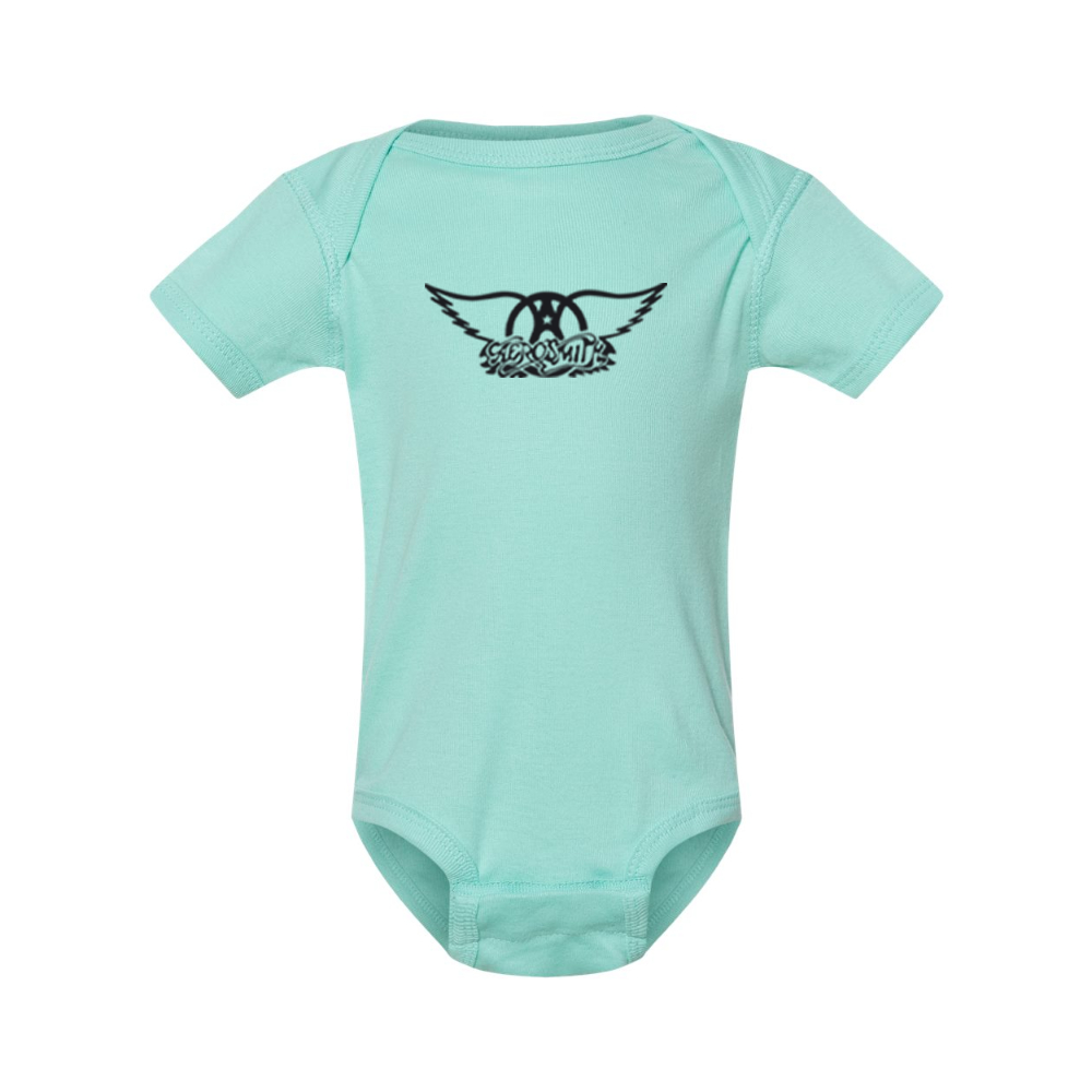 Aerosmith Logo  Rabbit Skins Infant Baby Rib Bodysuit