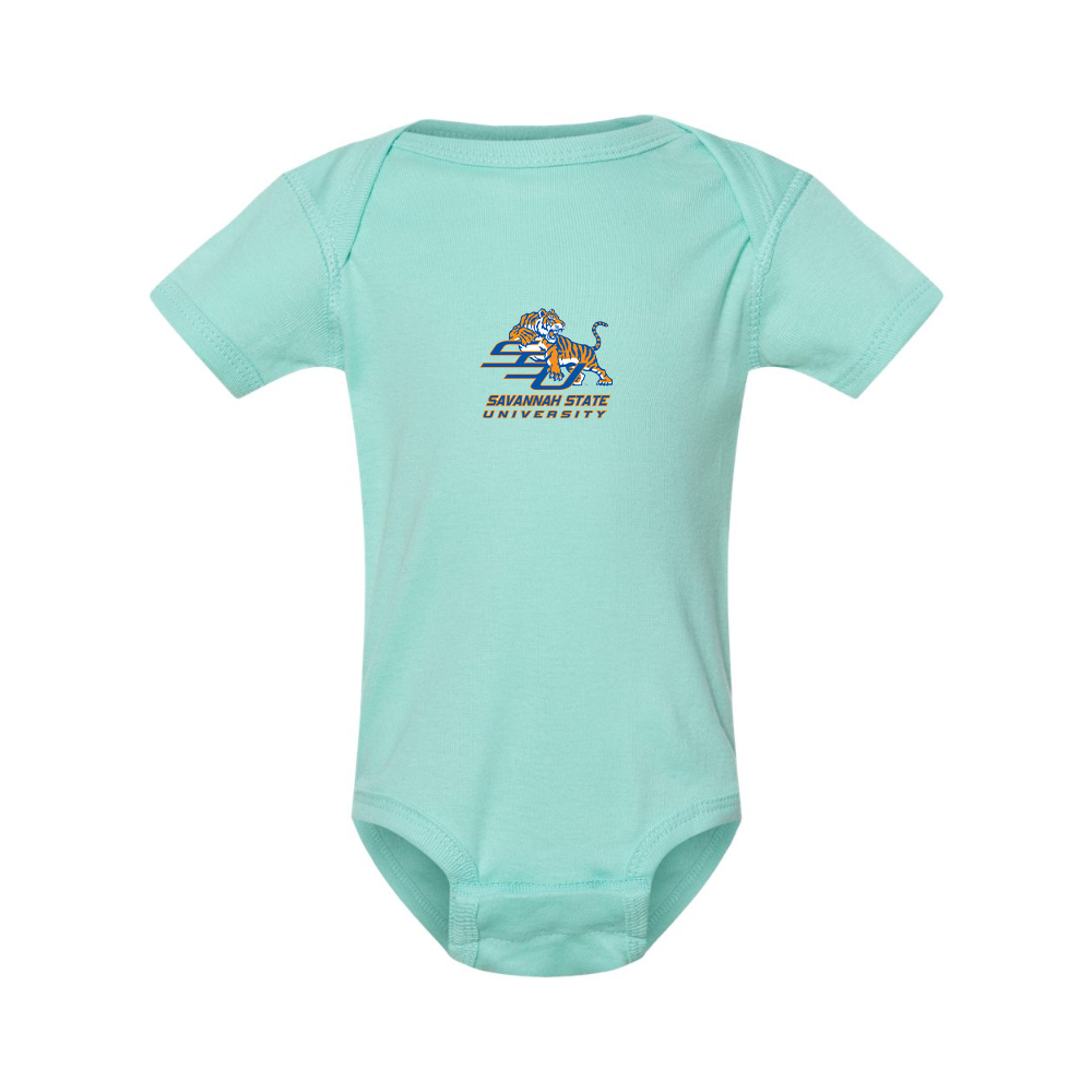 Savannah State Tigers Logo Rabbit Skins Infant Baby Rib Bodysuit