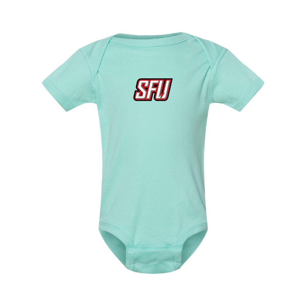 Saint Francis Red Flash Logo Rabbit Skins Infant Baby Rib Bodysuit