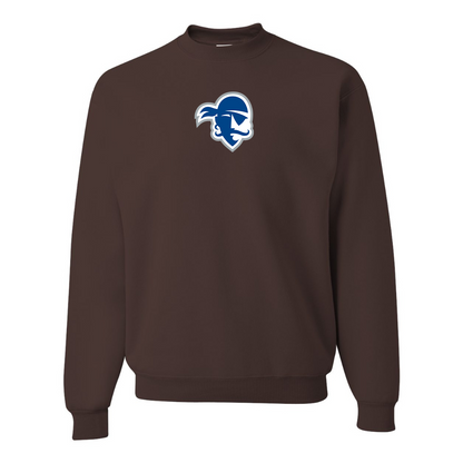 Men's Seton Hall Pirates Logo JERZEES NuBlend Crewneck Sweatshirt