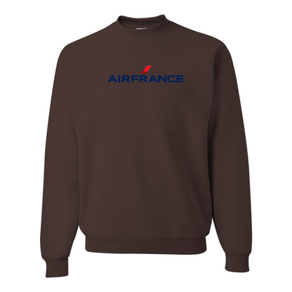 Men's Air France Logo JERZEES NuBlend Crewneck Sweatshirt