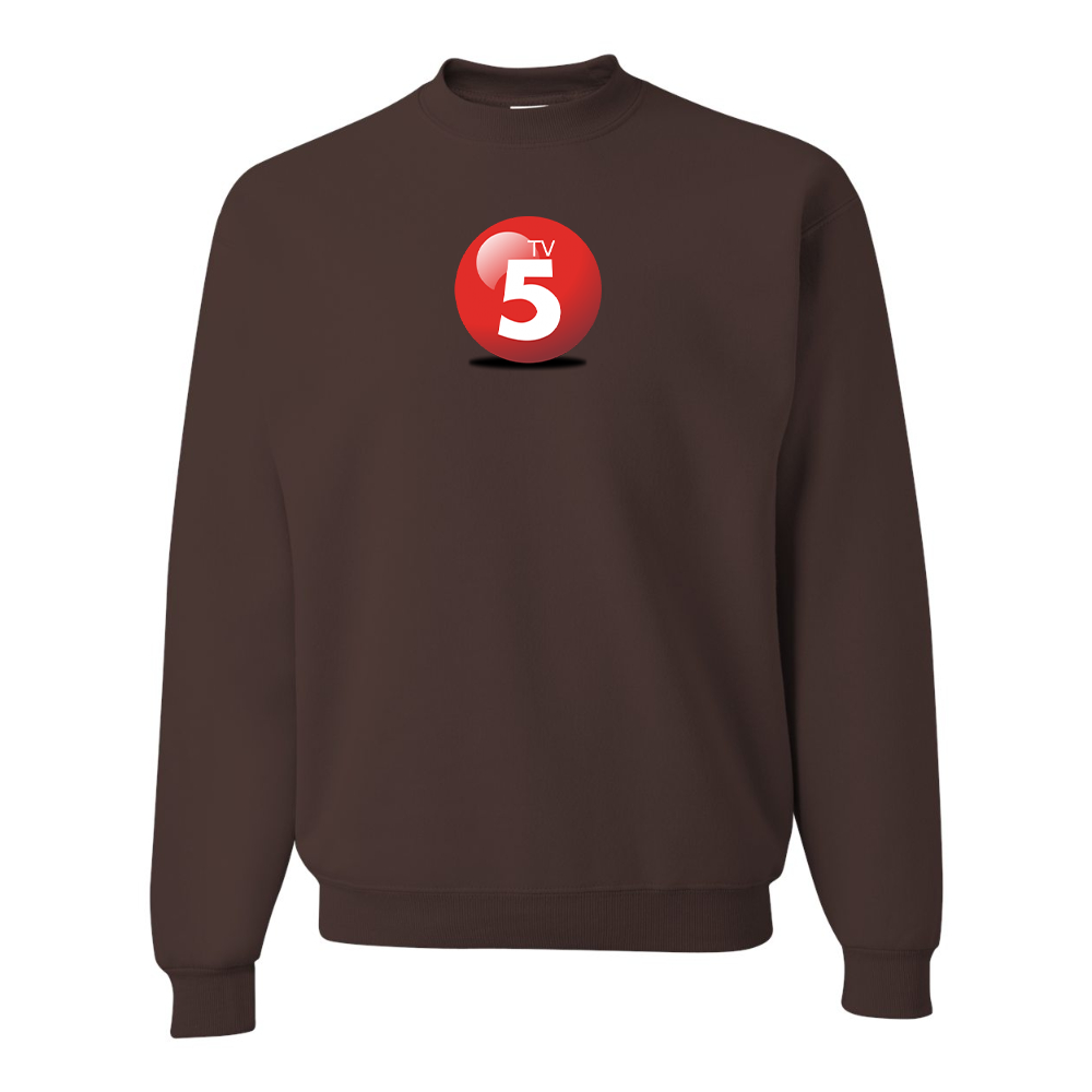 Men's ABC TV5 Logo  JERZEES NuBlend Crewneck Sweatshirt