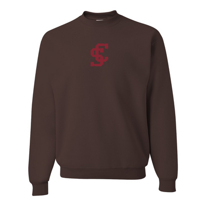 Men's Santa Clara Broncos Logo JERZEES NuBlend Crewneck Sweatshirt