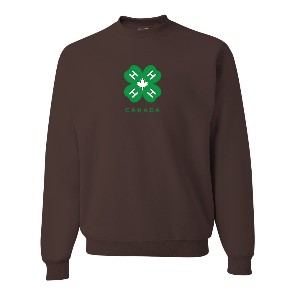 Men's 4H Canada Logo JERZEES NuBlend Crewneck Sweatshirt