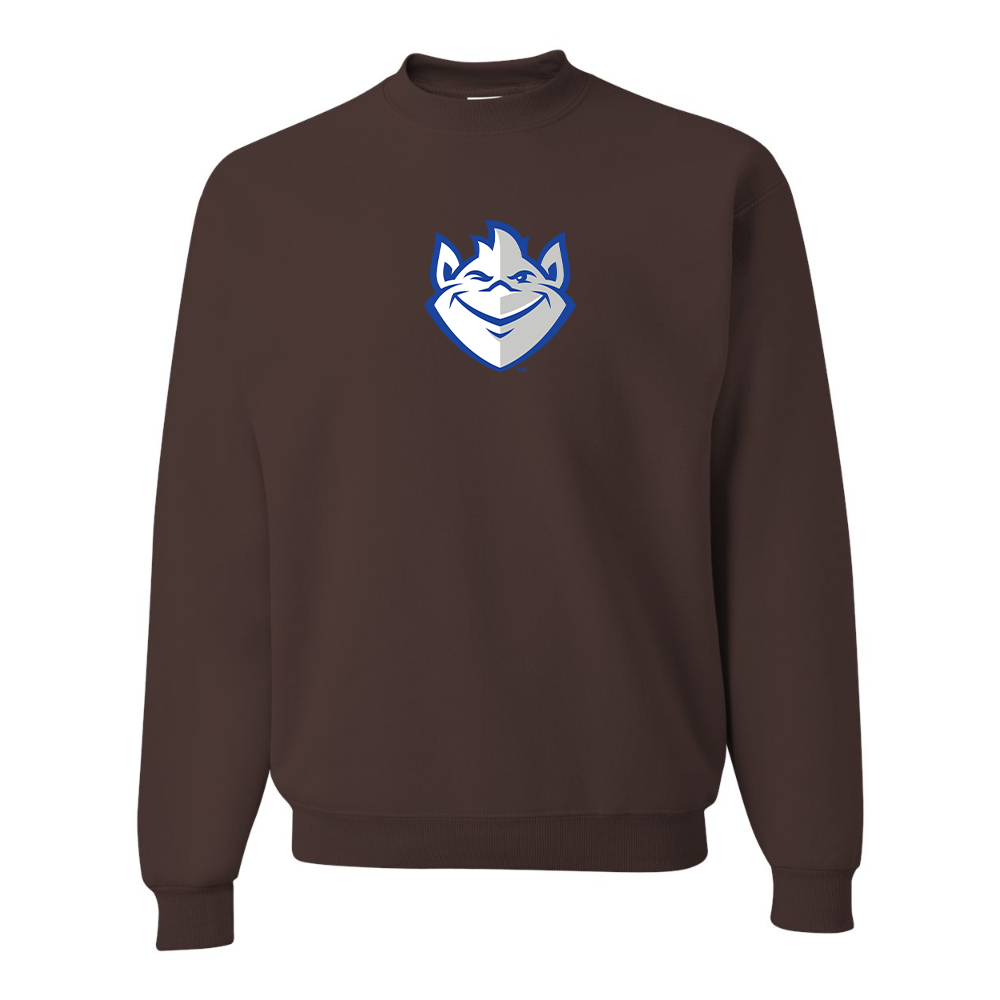 Men's Saint Louis Billikens Logo JERZEES NuBlend Crewneck Sweatshirt
