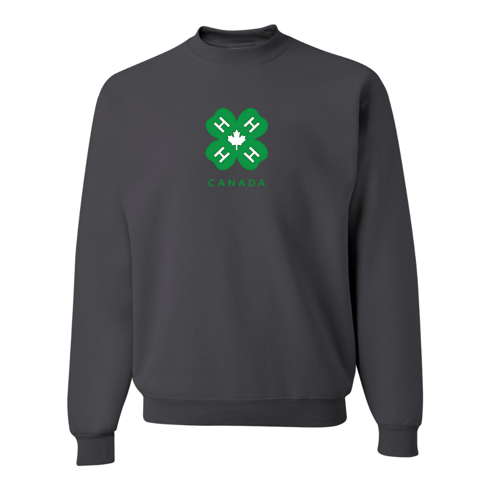 Men's 4H Canada Logo JERZEES NuBlend Crewneck Sweatshirt