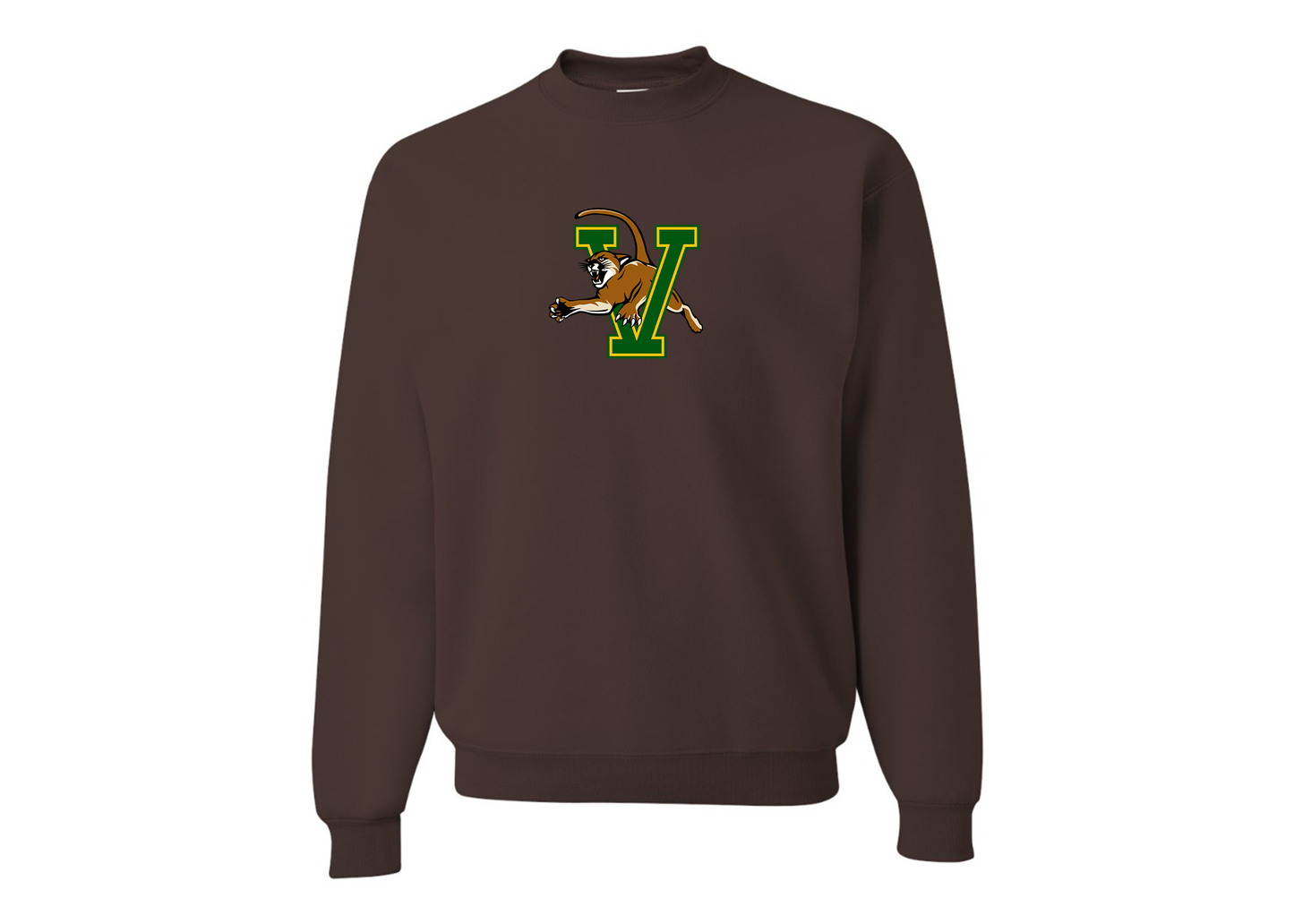 Men's Vermont Catamounts JERZEES NuBlend Crewneck Sweatshirt