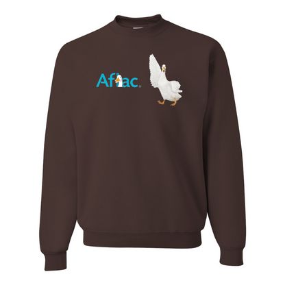 Men's Aflac Logo and Duck JERZEES NuBlend Crewneck Sweatshirt