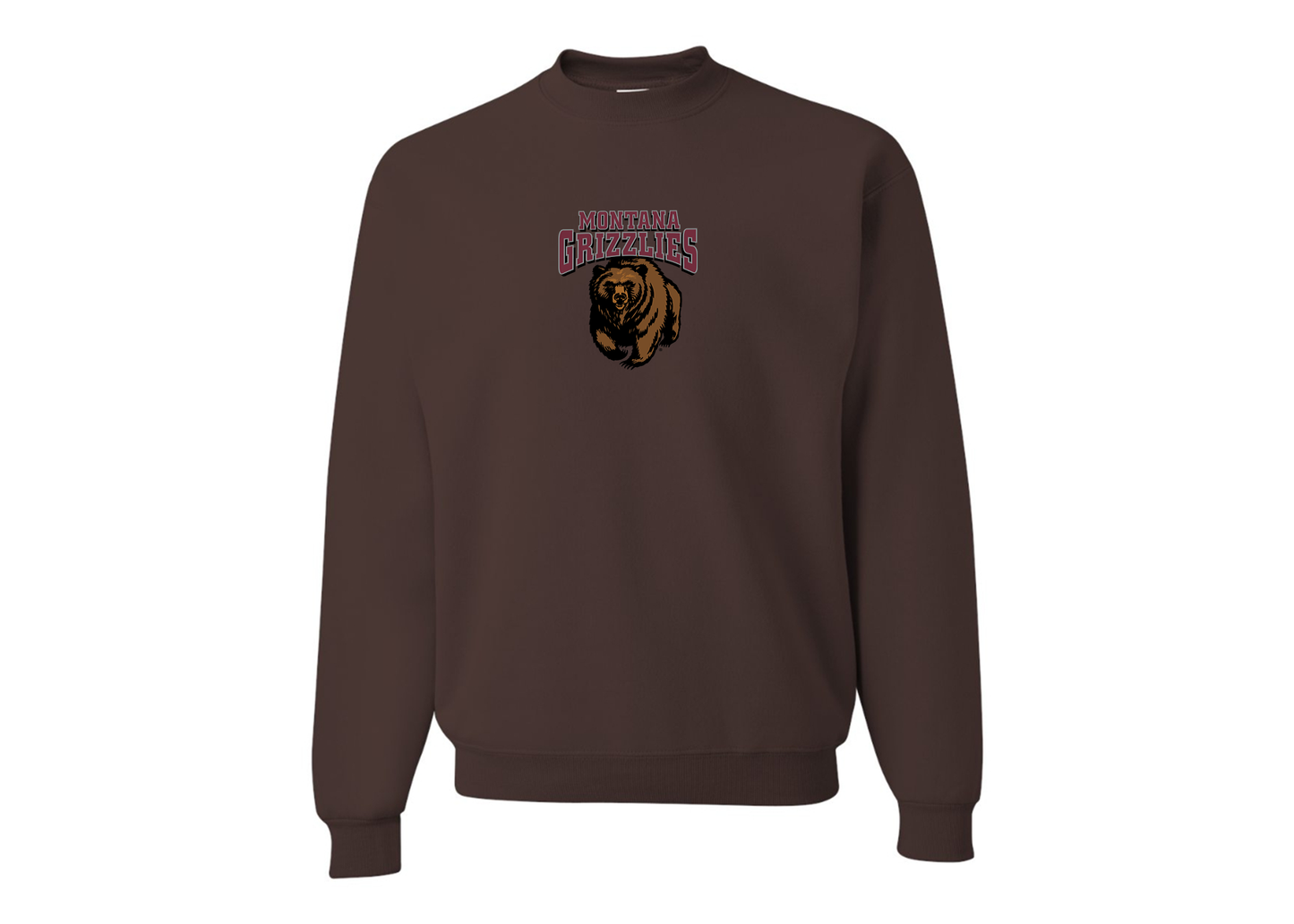 Men's Montana Grizzliesl JERZEES NuBlend Crewneck Sweatshirt
