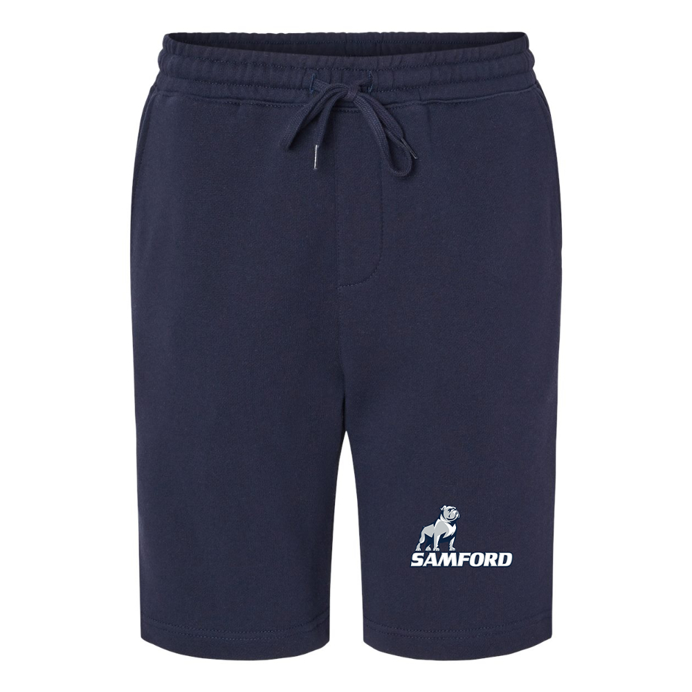 Men's Samford Bulldogs Logo Independent Trading Co Midweight Fleece Shorts