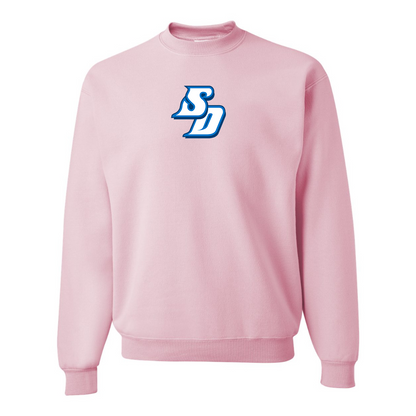 Men's San Diego Toreros Logo  JERZEES NuBlend Crewneck Sweatshirt
