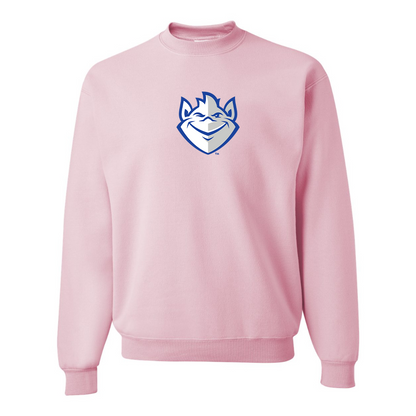 Men's Saint Louis Billikens Logo JERZEES NuBlend Crewneck Sweatshirt