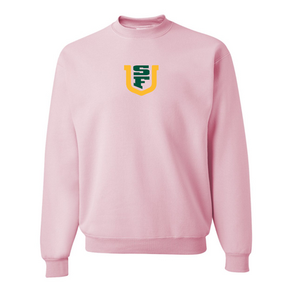 Men's San Francisco Dons Logo JERZEES NuBlend Crewneck Sweatshirt