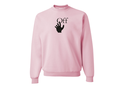 Men's Off-White Hand JERZEES NuBlend Crewneck Sweatshirt