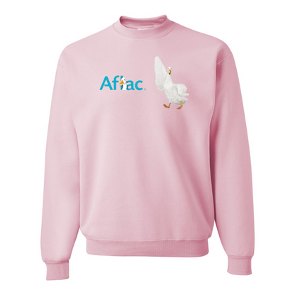 Men's Aflac Logo and Duck JERZEES NuBlend Crewneck Sweatshirt