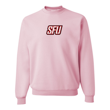 Men's Saint Francis Red Flash Logo JERZEES NuBlend Crewneck Sweatshirt