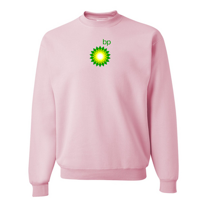 Men's BP Oil Logo  JERZEES NuBlend Crewneck Sweatshirt