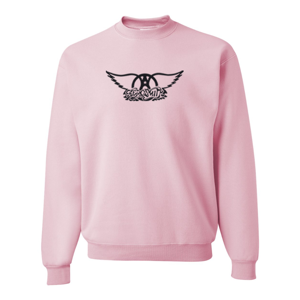 Men's Aerosmith Logo  JERZEES NuBlend Crewneck Sweatshirt