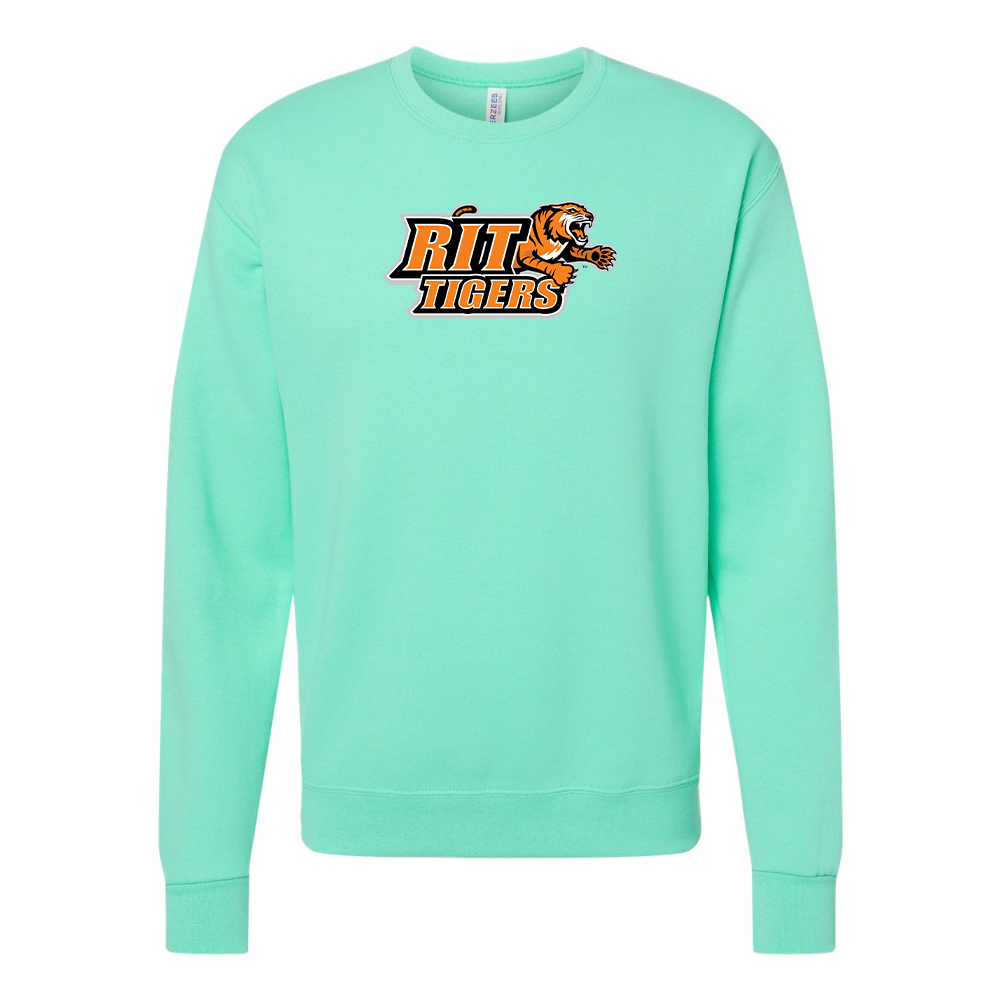 Men's RIT Tigers Logo  JERZEES NuBlend Crewneck Sweatshirt