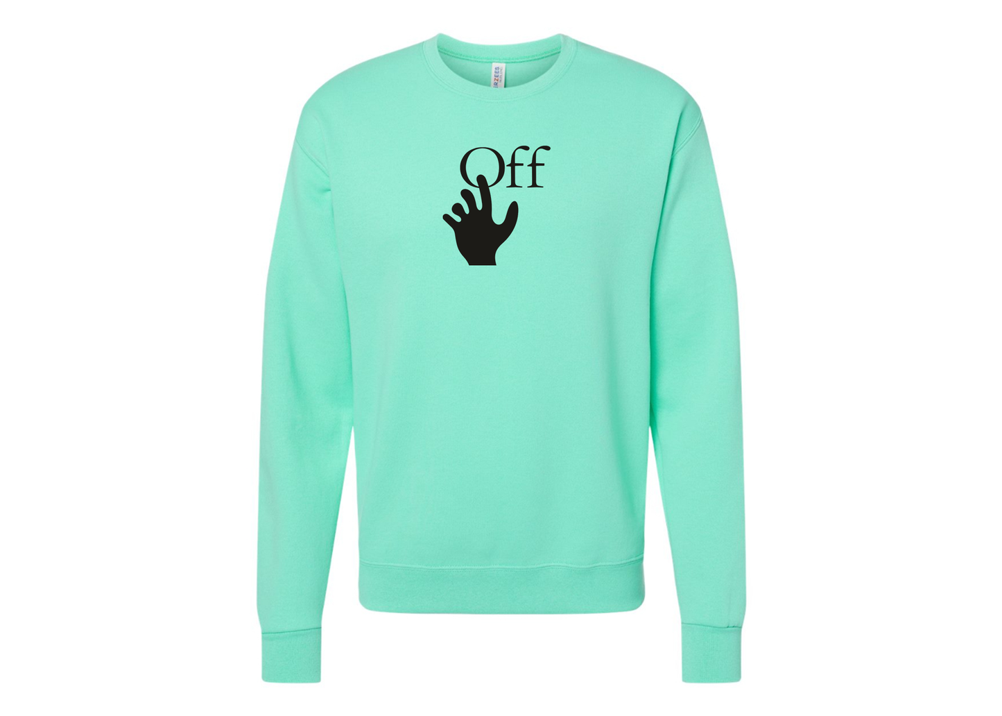 Men's Off-White Hand JERZEES NuBlend Crewneck Sweatshirt