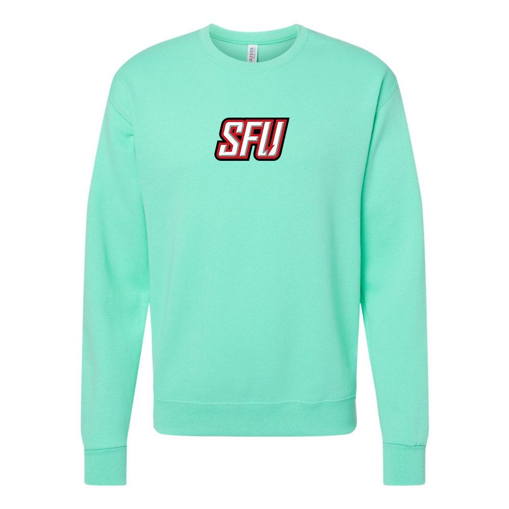 Men's Saint Francis Red Flash Logo JERZEES NuBlend Crewneck Sweatshirt