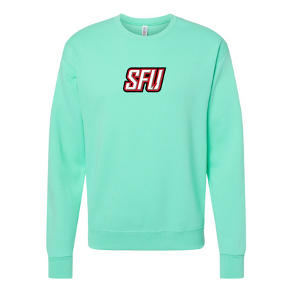 Men's Saint Francis Red Flash Logo JERZEES NuBlend Crewneck Sweatshirt