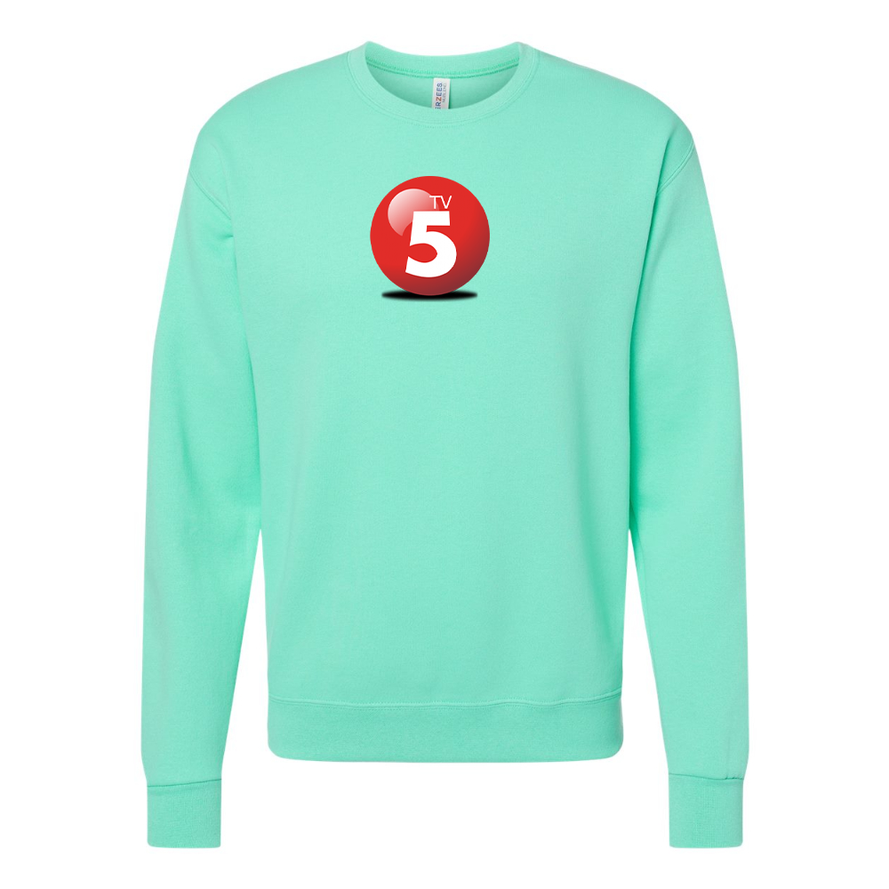 Men's ABC TV5 Logo  JERZEES NuBlend Crewneck Sweatshirt