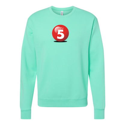 Men's ABC TV5 Logo  JERZEES NuBlend Crewneck Sweatshirt
