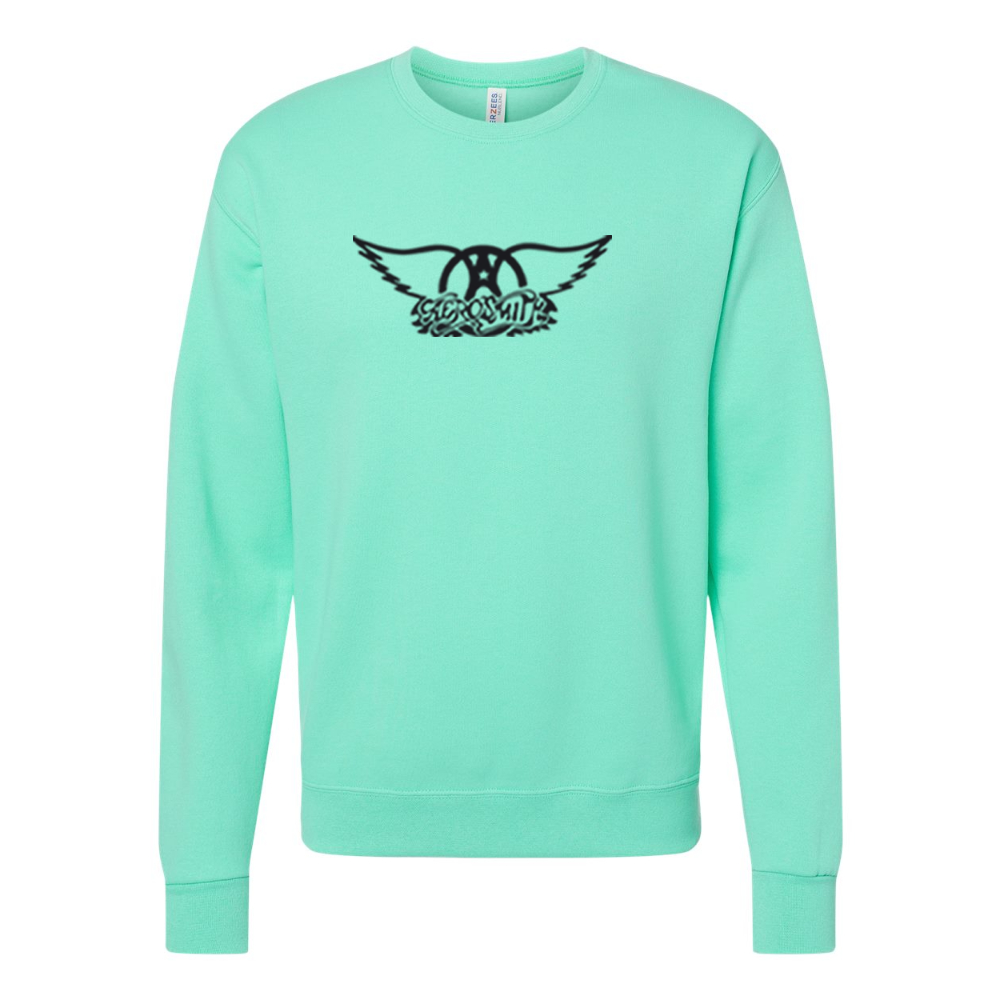 Men's Aerosmith Logo  JERZEES NuBlend Crewneck Sweatshirt